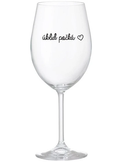 ÚKLID POČKÁ - čirá sklenice na víno 350 ml ÚKLID POČKÁ - čirá sklenice na víno 350 ml