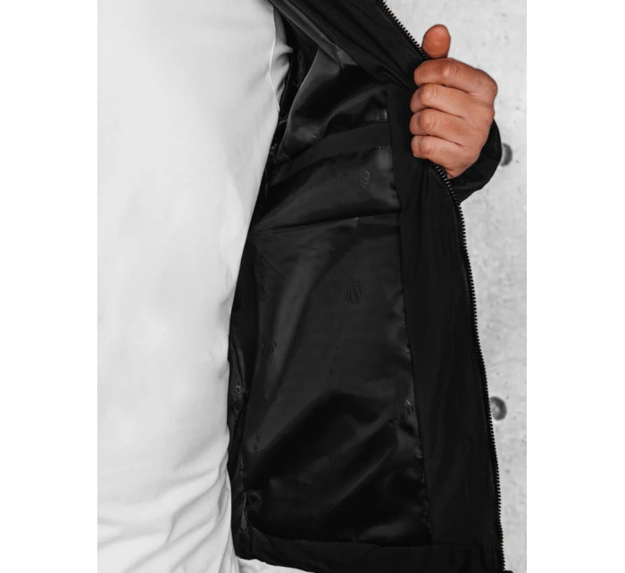 Pánská prošívaná zimní bunda černá FashionStreet TX4644 Pánská prošívaná zimní bunda černá FashionStreet TX4644