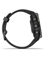 Hodinky Garmin Fenix 7S Pro 42mm Sapphire Solar šedé titanové DLC s černým řemínkem Hodinky Garmin Fenix 7S Pro 42mm Sapphire Solar šedé titanové DLC s černým řemínkem