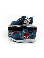 Leomil dětské sportovní boty tenisky Spiderman lehké na suchý zip černé modré