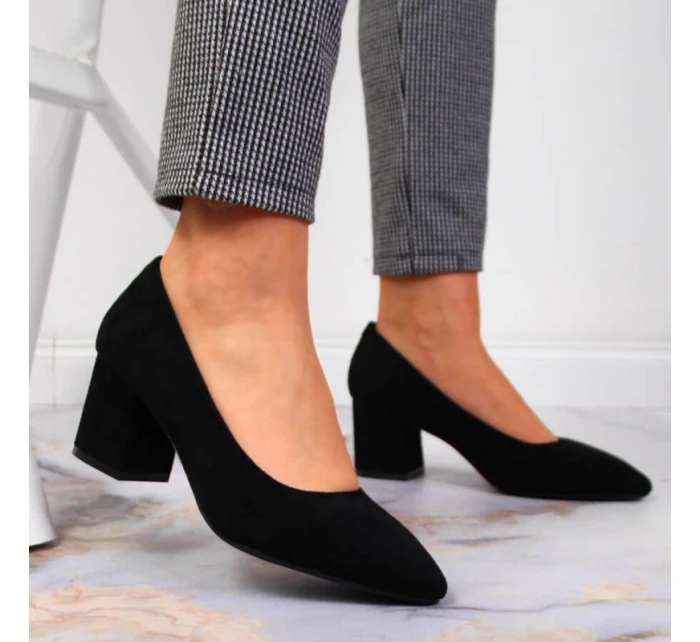 Sergio Leone W SK358A černé lodičky na podpatku