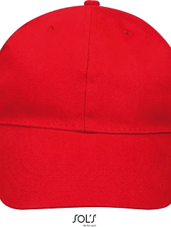 SOL'S 6 panelová baseballová kšiltovka red model 22460869