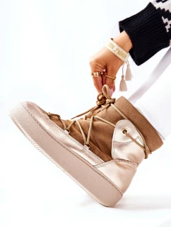 Zateplené Semišové Sněhule Camel model 21570861 - Boto