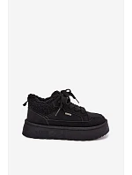 Dámské sněhule na platformě s kožešinou typu Big Star Černé model 22391302 - Big Star Shoes