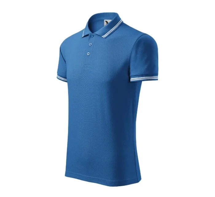 Urban polokošile pánská azurově modrá