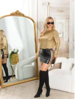 Sexy lesklá halenka model 20826110 - Koucla Sexy lesklá halenka model 20826110 - Koucla