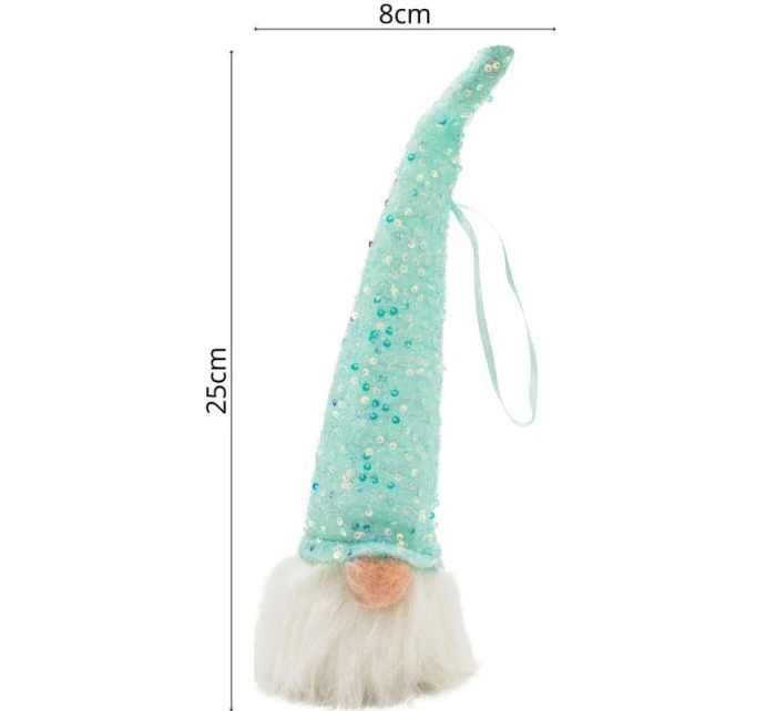 DEKORATIVNÍ LED SANTA CLAUS 25CM MODRÁ