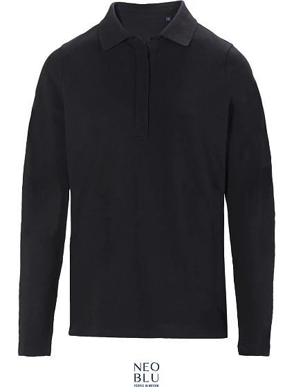 NEOBLU Owen LSL Women Dámské těžké piqué polo s dlouhým rukávem 24.4397 deep black NEOBLU Owen LSL Women Dámské těžké piqué polo s dlouhým rukávem 24.4397 deep black