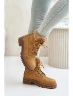 Zateplené dámské boty Big Star model 21671593 Camel - Big Star Shoes