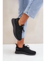 Síťované Nazouvací Sportovní Boty Dámské Černé model 21683372 - Boto Síťované Nazouvací Sportovní Boty Dámské Černé model 21683372 - Boto