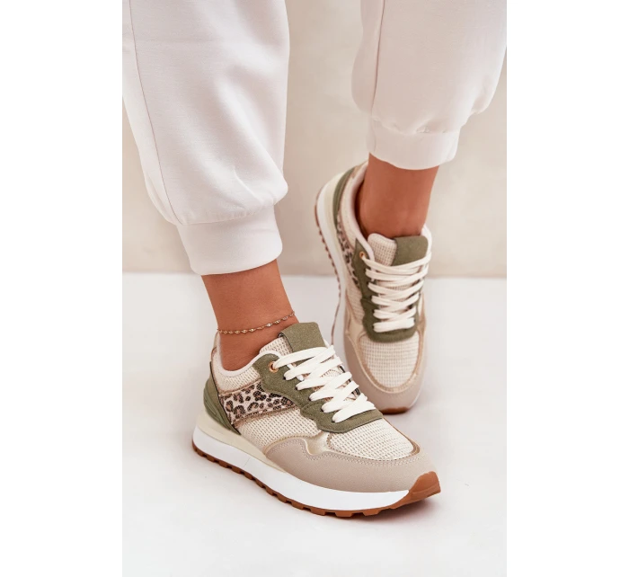 Dámské Sportovní Boty S Panterem Na Platformě Zelené Davinara Dámské Sportovní Boty S Panterem Na Platformě Zelené Davinara