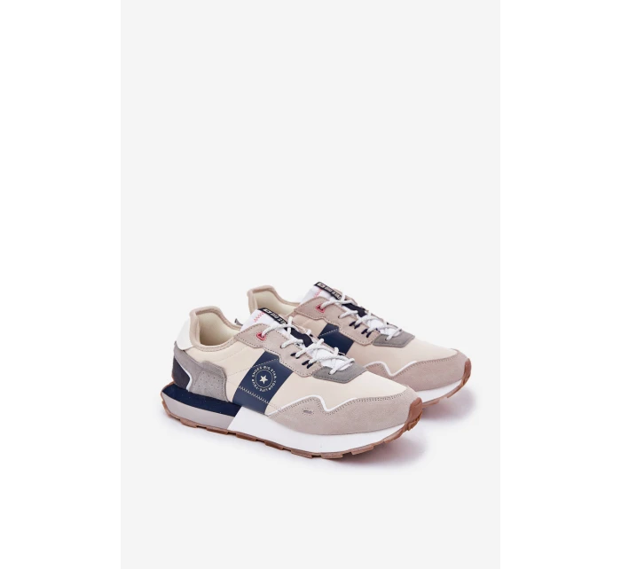 Semišové Pánské Tenisky Na Platformě Big Star RR174471 Hi-Poly System Šedé