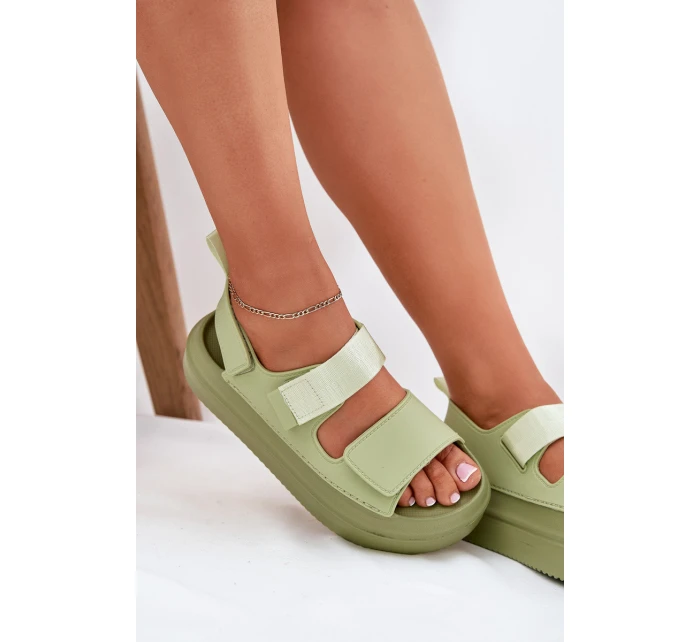 Dámské Sandály Na Platformě S Suchým Zipem Zelené Nitepira Dámské Sandály Na Platformě S Suchým Zipem Zelené Nitepira