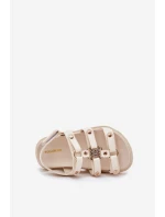 Dětské Sandály Se Zlatým Detalem Béžové Lunessa Dětské Sandály Se Zlatým Detalem Béžové Lunessa