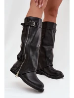 Dámské kozačky s límcem sponou a zipem vyhřívané černé model 21711800 - Boto Dámské kozačky s límcem sponou a zipem vyhřívané černé model 21711800 - Boto