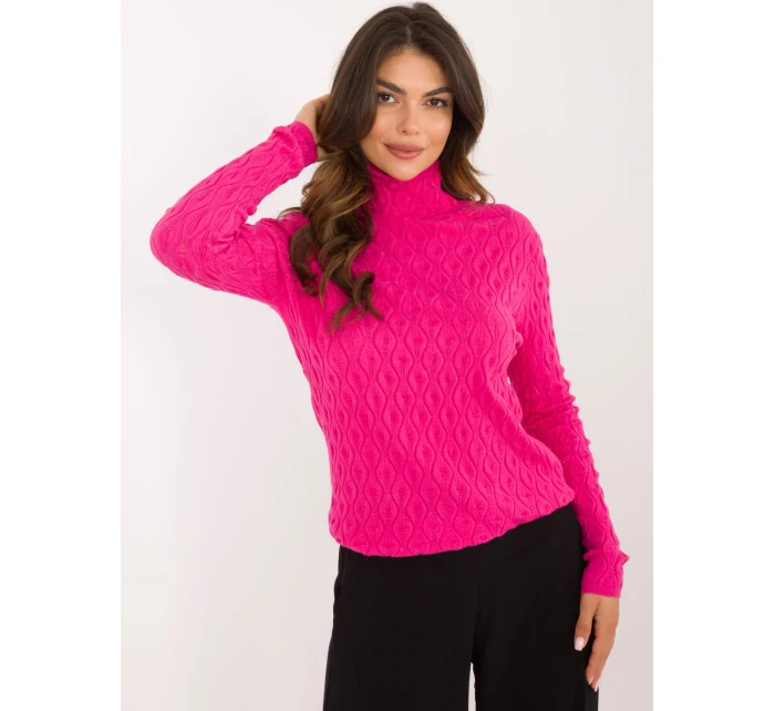 Sweter AT SW fuksjowy model 20493432 - FPrice Sweter AT SW fuksjowy model 20493432 - FPrice