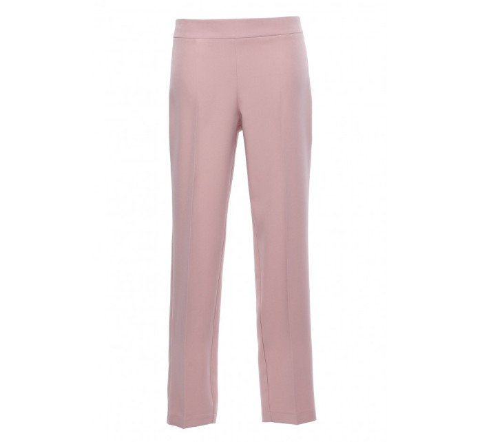 Dámské kalhoty s úzkými nohavicemi K055 pudrové růžová - Makover