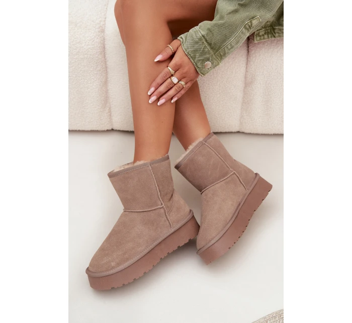 Dámské sněhule W5825 hnědé - Sweet Shoes