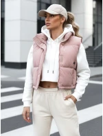 Dámská prošívaná růžová vesta FashionStreet TY5199