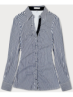Tmavě modro - bílá pruhovaná košilová halenka (AWY2013)