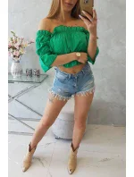 Španělská halenka tmavě zelená