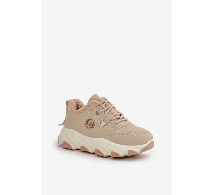Zateplené Dámské Sportovní Boty Na Na Platformě Béžové model 21668469 - Boto Zateplené Dámské Sportovní Boty Na Na Platformě Béžové model 21668469 - Boto