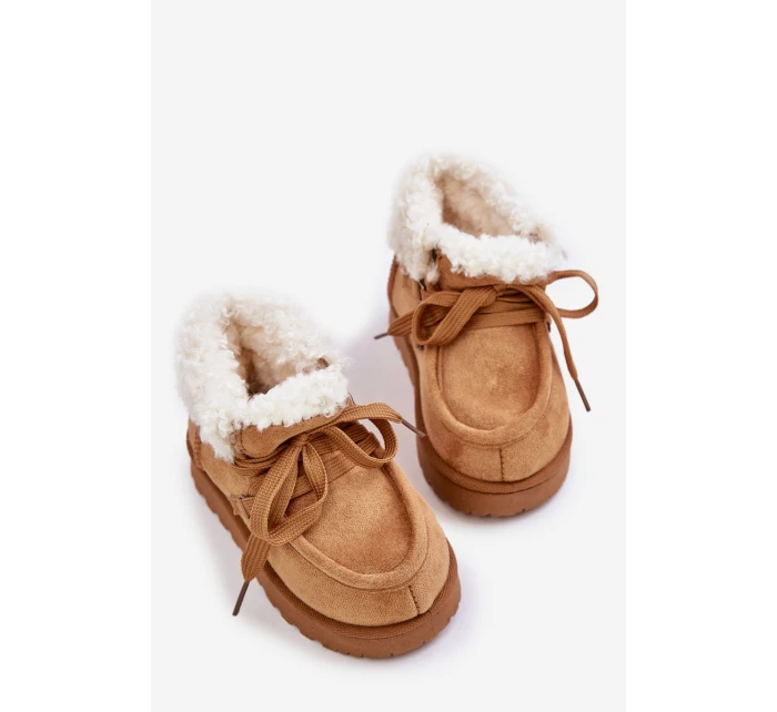 Zimní boty pro děti s kožešinovou podšívkou Camel model 21678747 - Boto