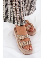 Dámské Sandały Na Platformě S Přezkami A Khaki model 21688844 - Boto