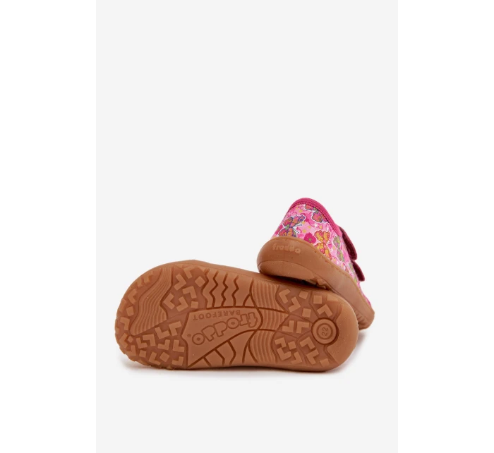 Dětské domácí boty Barefoot  Canvas Růžové model 22007296 - Froddo