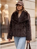 damskie krótkie z  brązowa model 22346247 - FashionStreet