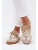 Nízké dámské tenisky s ohrnutým jazykem béžové Ardira Nízké dámské tenisky s ohrnutým jazykem béžové Ardira