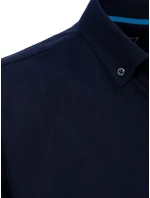 Pánská tmavě modrá košile s krátkým rukávem FashionStreet KX0983