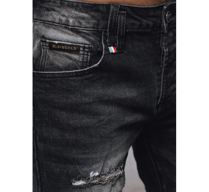 Pánské černé džínové kalhoty FashionStreet UX4223