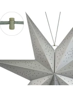 PAPÍROVÉ ZÁVĚSNÉ DEKORATIVNÍ HVĚZDY 75CM stříbrné dětské