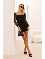 semišové sandály na podpatku Černé model 21618959 - Boto