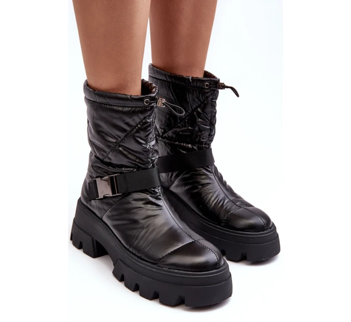 Černé Dámské Boty s Masivní a model 21634479 - Boto Černé Dámské Boty s Masivní a model 21634479 - Boto