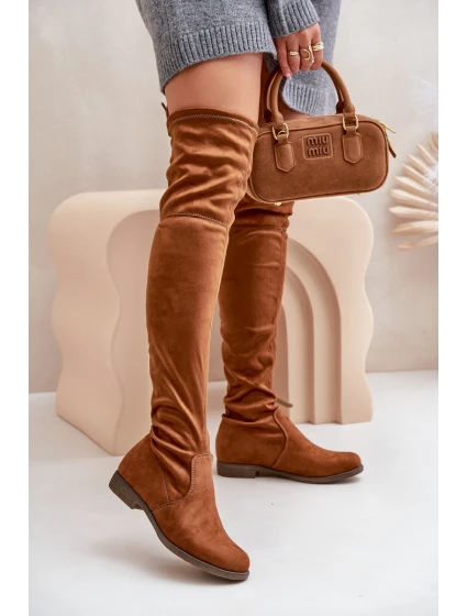 Na Plochém Podpatku Do Z Eko Semiše Camel model 21678116 - Boto