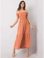 Šaty SK tmavě oranžová model 15253098 - FPrice Šaty SK tmavě oranžová model 15253098 - FPrice