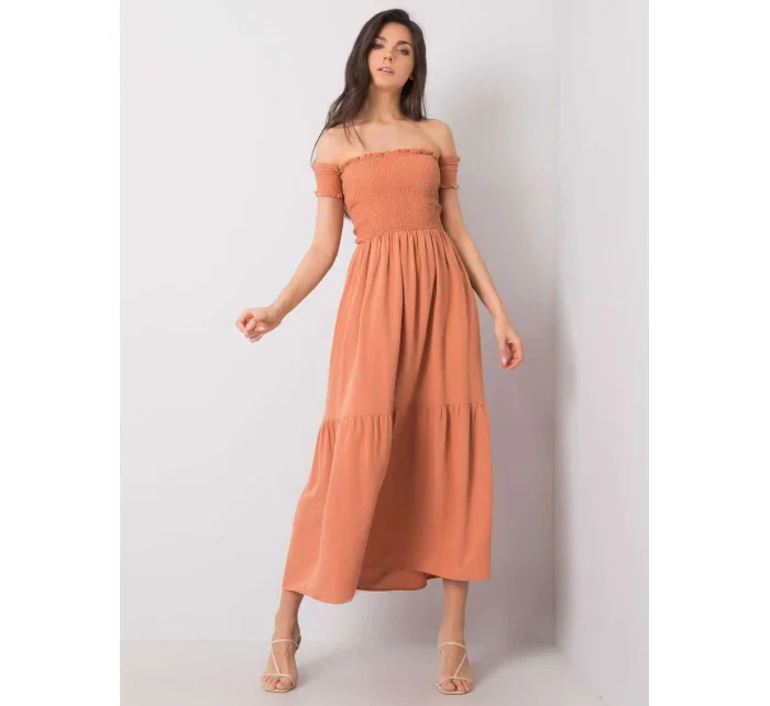 Šaty SK tmavě oranžová model 15253098 - FPrice Šaty SK tmavě oranžová model 15253098 - FPrice