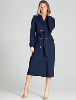 Dámský kabát M698 tmavě modrý - Figl