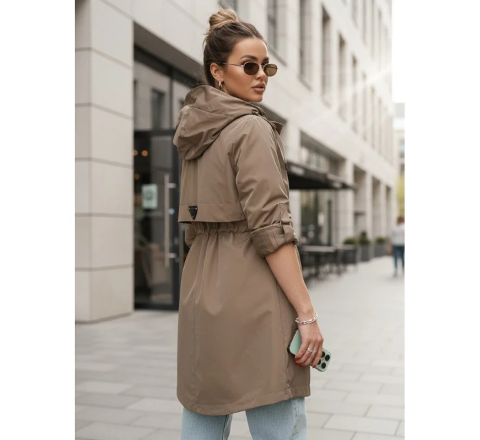 Dámská přechodná bunda parka béžová FashionStreet TY5555