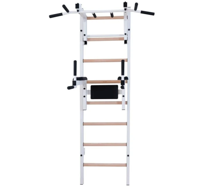 DŘEVĚNÝ KOVOVÝ GYMNASTICKÝ ŽEBŘÍK S HRAZDOU A PŘÍSLUŠENSTVÍM BENCHK 232W