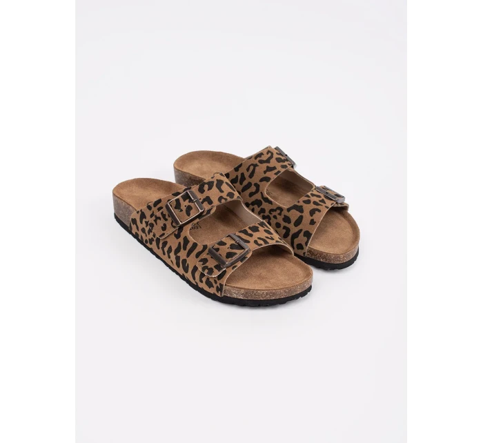 Stylové nazouváky dámské se zvířecím motivem na plochém podpatku Stylové nazouváky dámské se zvířecím motivem na plochém podpatku