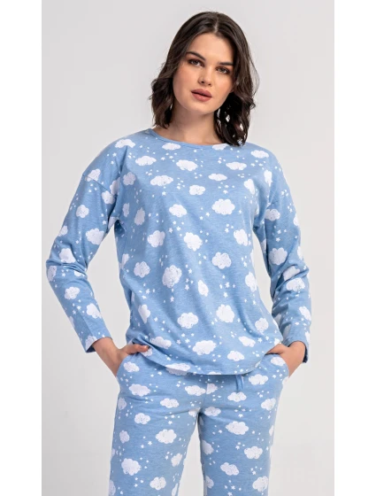 Dámské pyžamo dlouhé Obláček Dámské pyžamo dlouhé Obláček