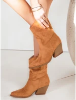 Dámské velbloudí kovbojské boty model 21993793 - Dstreet Dámské velbloudí kovbojské boty model 21993793 - Dstreet