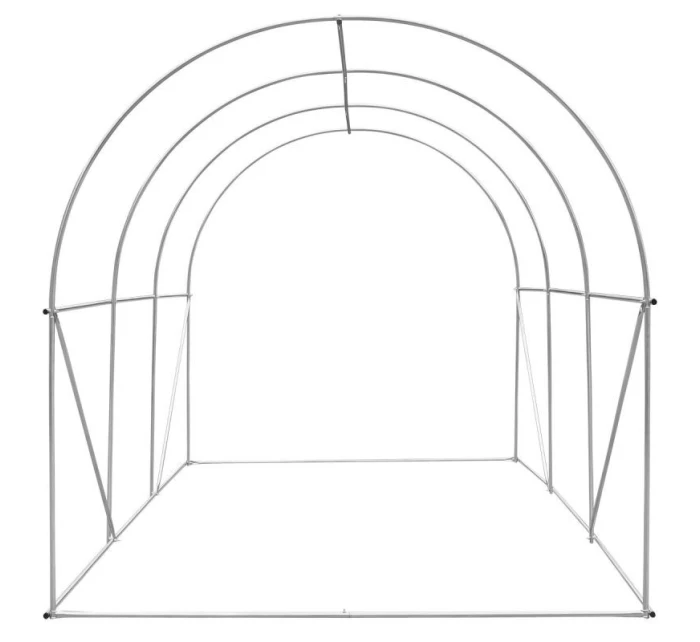 SKLENÍK ZAHRADNÍ TUNEL 200X300X200CM PE KONSTRUKCE ZELENÁ OCEL