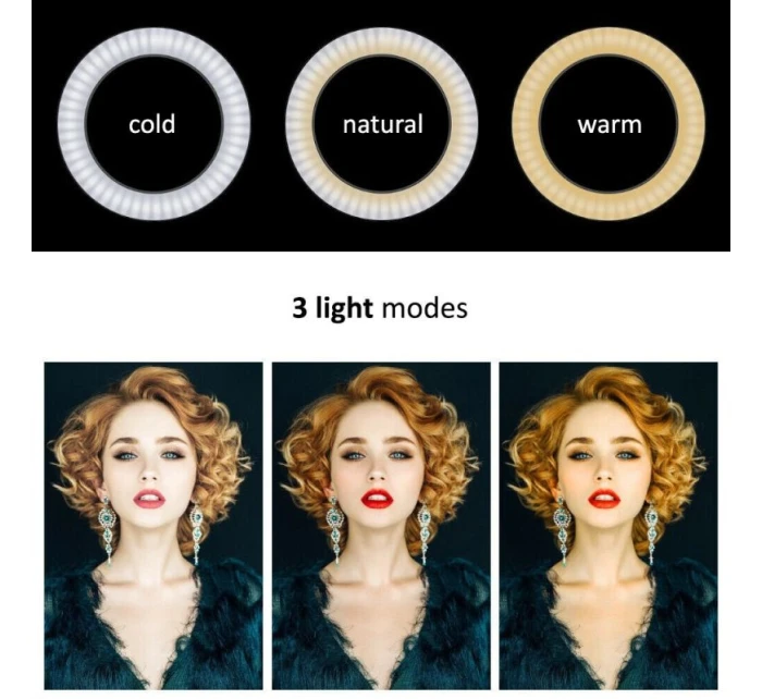 MACLEAN 10" LED12W SELFIE KRUHOVÉ SVĚTLO SE STATIVEM MCE610 MACLEAN 10" LED12W SELFIE KRUHOVÉ SVĚTLO SE STATIVEM MCE610