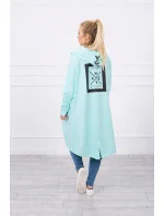 Mátová bunda s kapucí nadměrné velikosti