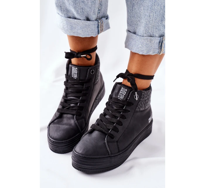 Vysoké Tenisky Big Star Černé model 21561479 - Big Star Shoes