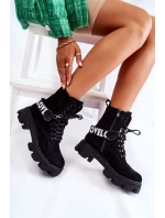 Semišové vysoké kozačky s béžove model 21593542 - Boto